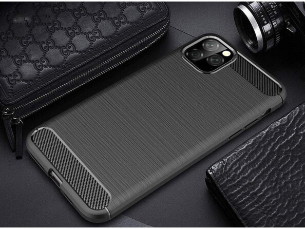 Coque souple noire nervurée pour iPhone 11 Pro Max