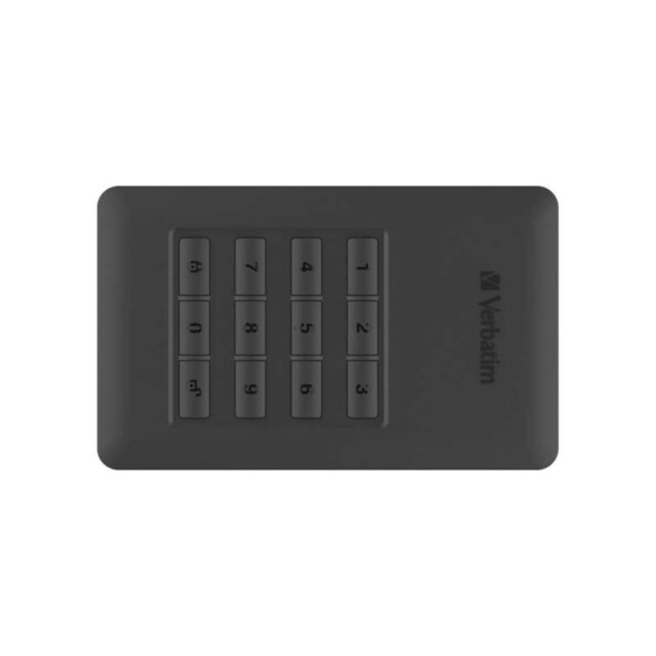 Disque dur externe sécurisé par clavier avec une mémoire de 1 To.