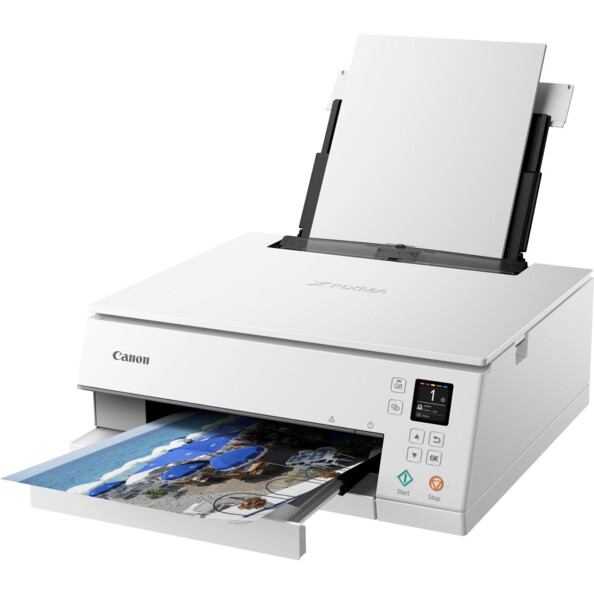 Imprimante Canon Pixma TS6351 avec 5 encres pour imprimer des photos de qualité.