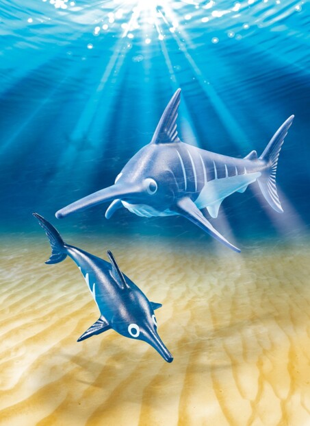 Espadon et son petit Playmobil