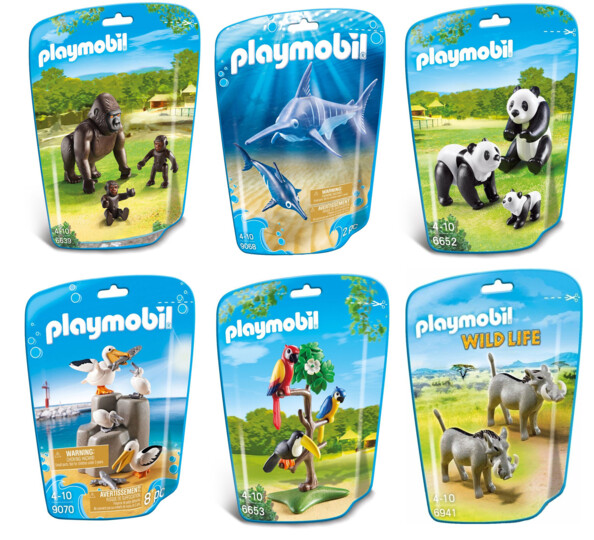 Jouet Playmobil collection Le Zoo - 6 packs