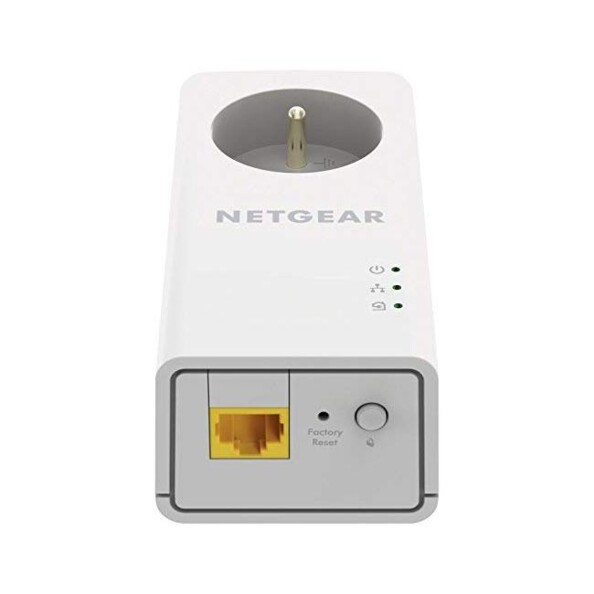 Adaptateur CPL Netgear PL1000 avec prise intégrée.