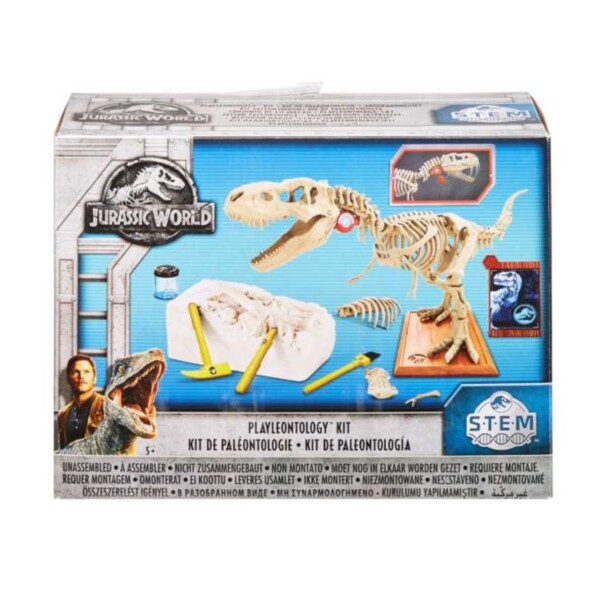 Packaging du kit de paléontologie Jurassic World T-Rex.
