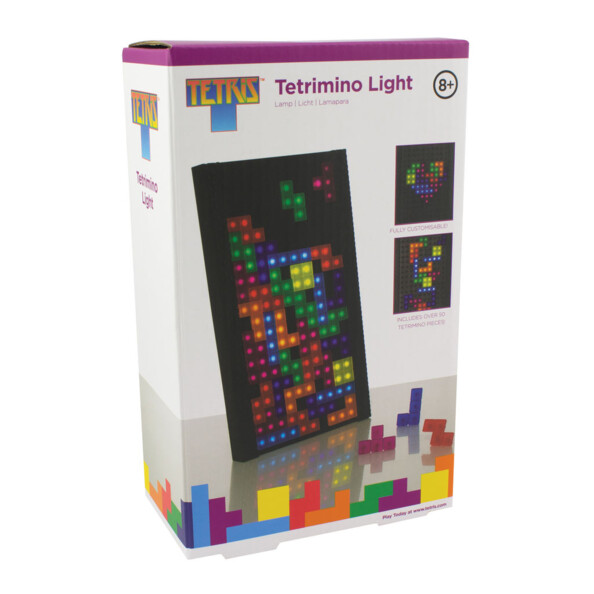 Packaging de la lampe Tetris Tetrimino Light.