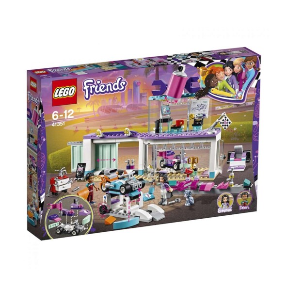 Packaging de la boîte LEGO Friends L'atelier de customisation de kart.