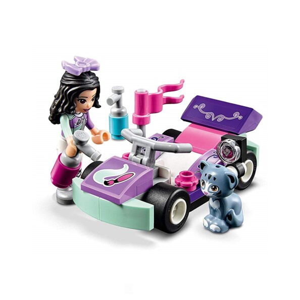 LEGO Friends le kart d'Emma dans l'atelier de customisation.