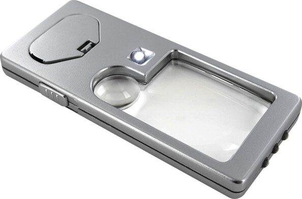 Loupe de lecture compacte et éclairante, par Pearl