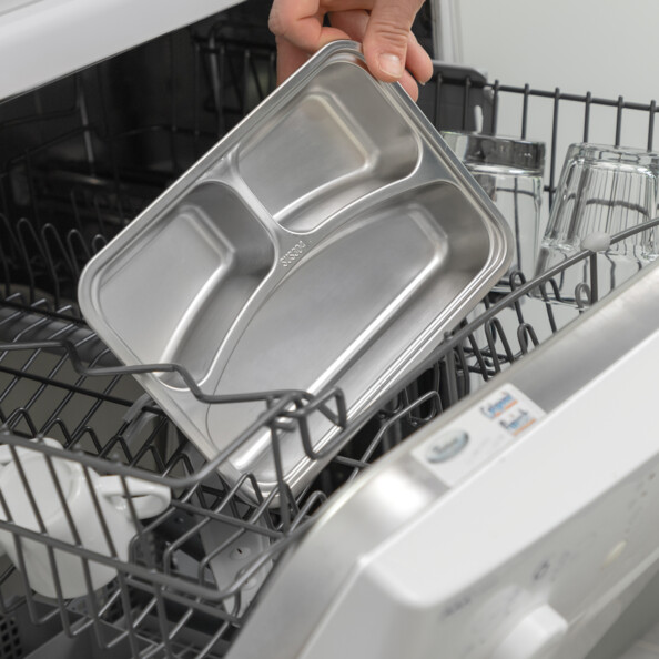 Lunch box en inox InnovaGoods compatible avec la machine à laver.
