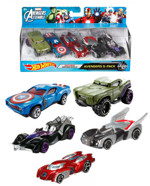 Pack de 5 voiturettes inspiration Marvel Avengers