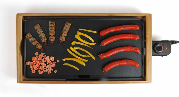 Plancha avec habillage bambou 2200 W DOC202