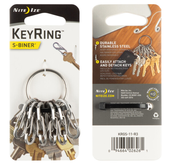 Porte-clés avec 6 double mousquetons S-Biner