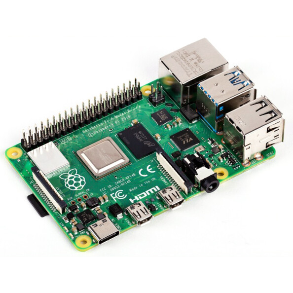 Raspberry Pi 4 Type B. Récepteurs wifi et BT intégrés 2 sorties micro HDMI 4K, Connexion wifi, prise réseau Gigabit, compatible Windows 10.