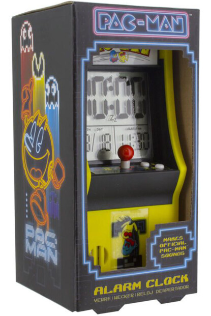 Réveil digital forme borne d'arcade Pac-Man