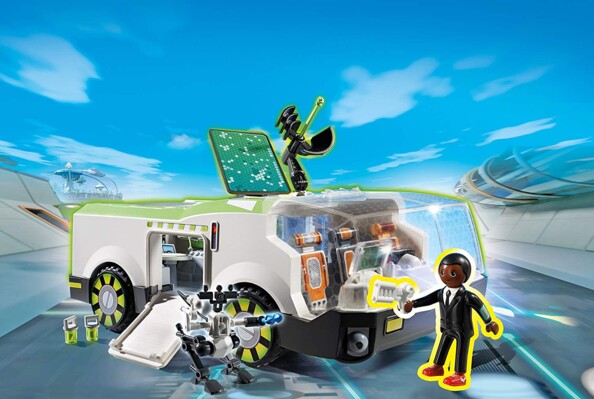 playmobil super 4 techno cameleon avec figurine gene set 6692