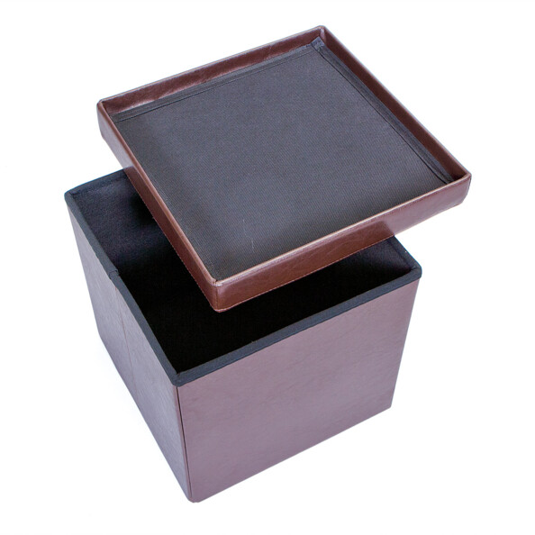 Siège pliable Setti brun Inter Link avec espace de rangement.