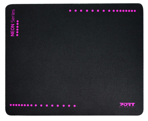 Souris optique sans fil Neon avec tapis - Rose fluo