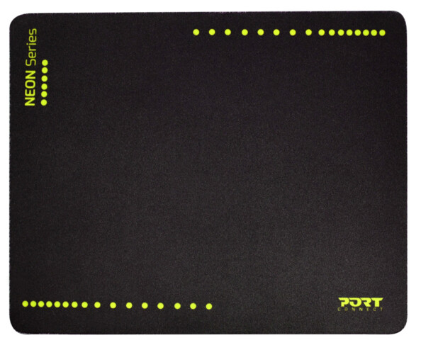 Souris optique USB Neon avec tapis - Jaune fluo