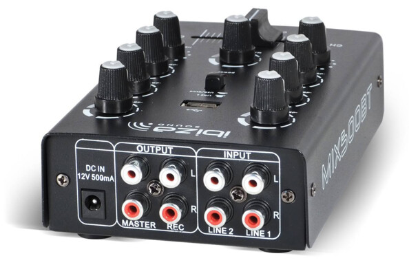 Table de mixage avec USB, bluetooth, 2 entrées ligne + 1 entrée micro