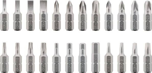 Tournevis à cliquet avec 7 douilles et 24 têtes