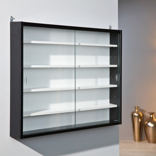 Vitrine murale Collecty design blanche et noire par Inter Link.