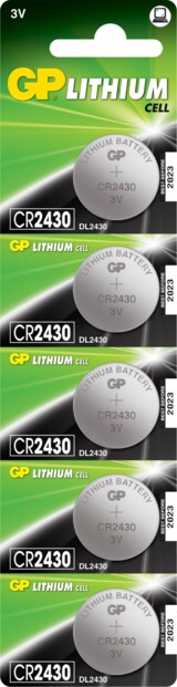 5 piles bouton lithium CR2430 (DL2430) 3V