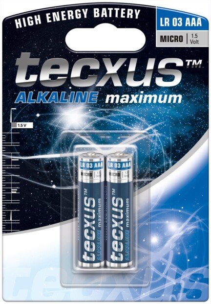 Tecxus piles LR03 type AAA - Lot de 2
