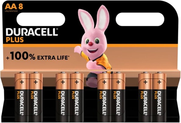 Pack de 8 piles AA (LR6) Plus Power Duracell