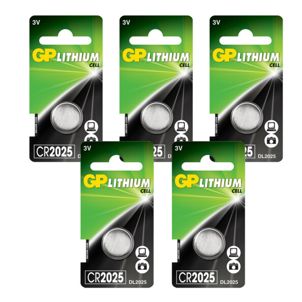 5 piles cr2025 GP