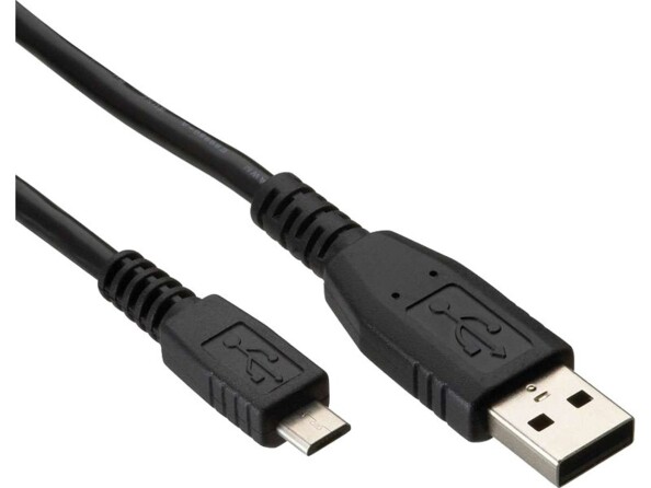 Câble USB-A vers Micro-USB-A 1 m coloris noir