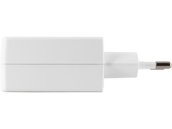 Vue du dessus de l'adaptateur secteur avec fiche CEE 7/16