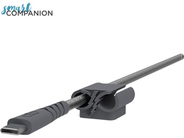 Câble USB-C attaché au support de fixation Smart Companion coloris gris