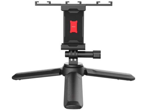 Trépied réglable avec barrette support pour téléphone, lampe et micro