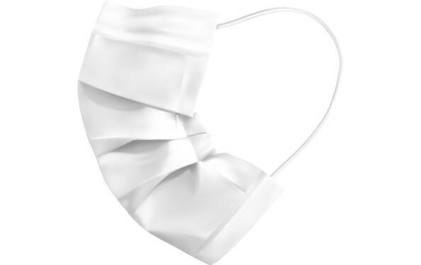 Lot de 10 masques lavables 3 plis 4 couches, blancs