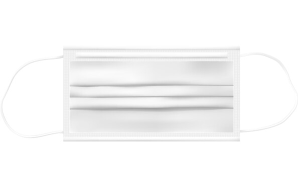 Lot de 10 masques lavables 3 plis 4 couches, blancs