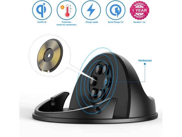 Station de charge sans fil pour smartphones Qi