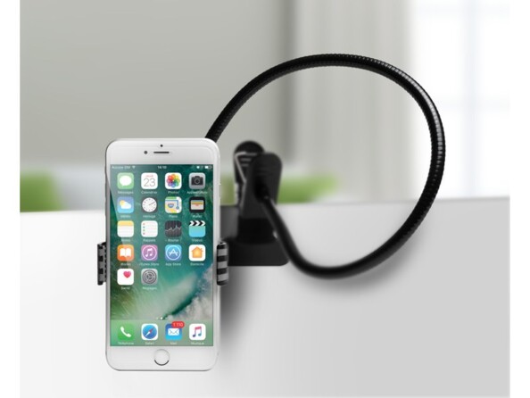 Support à pince iFlexStand Novodio avec un smartphone
