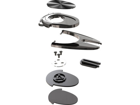 Vue explosée de toutes les pièces composant le support pour téléphone SKT-H03