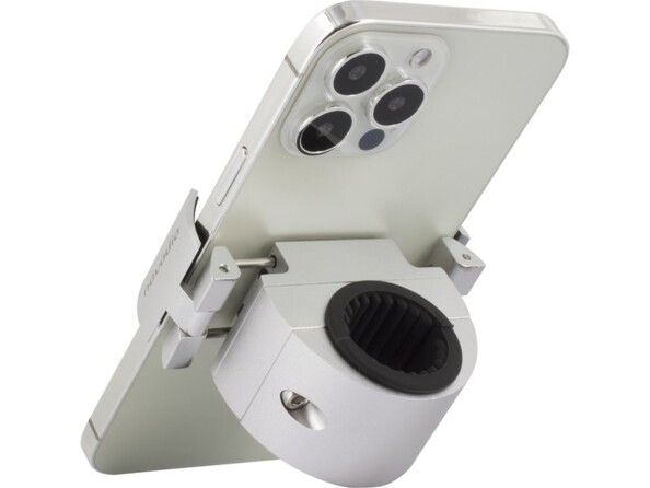 Support à pince antidérapant pour vélo avec iPhone installé