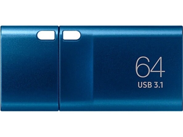 Vue arrière de la clé USB-C 3.2 Gen 1 64 Go coloris bleu
