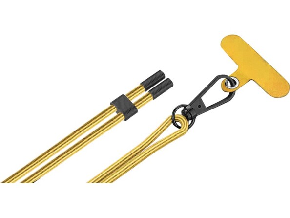 Bandoulière tour de cou universelle pour coque de smartphone coloris jaune de la marque Novodio
