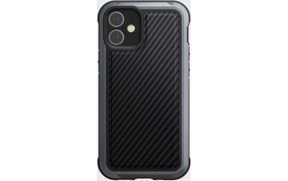 Coque de protection antichoc Lux Carbon pour iPhone 12 Mini coloris noir de la marque Raptic