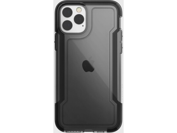 Arrière de la coque militaire noir transparent avec bords surélevés autour de l'appareil photo