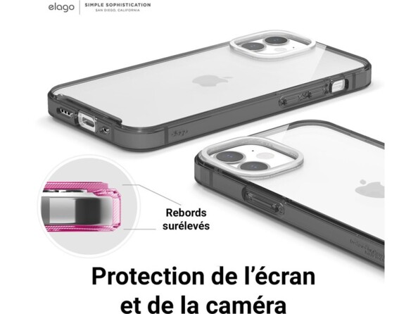 Gros plan sur les bords surélevés de la protection pour écran et caméra arrière