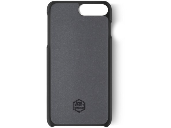 Vue intérieure de la coque de protection rigide ultra-fine NanoCase Original avec doublure textile douce imprimé du logo de la marque