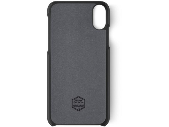 Vue intérieure de la coque de protection rigide ultra-fine NanoCase Original avec doublure textile douce imprimé du logo de la marque