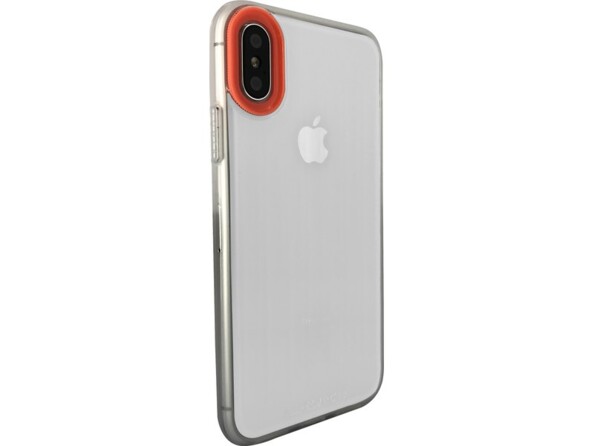 Coque de protection pour iPhone X / XS coloris transparent/orange de la marque Novodio