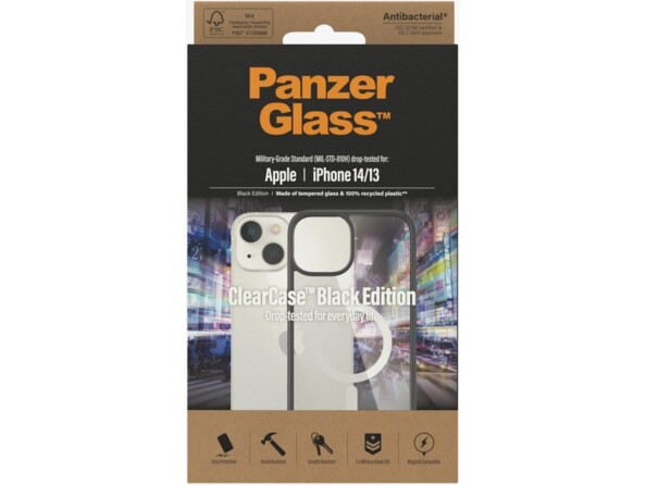 Coque de protection antibactérienne, antichute et antirayures PanzerGlass pour iPhone 13/14