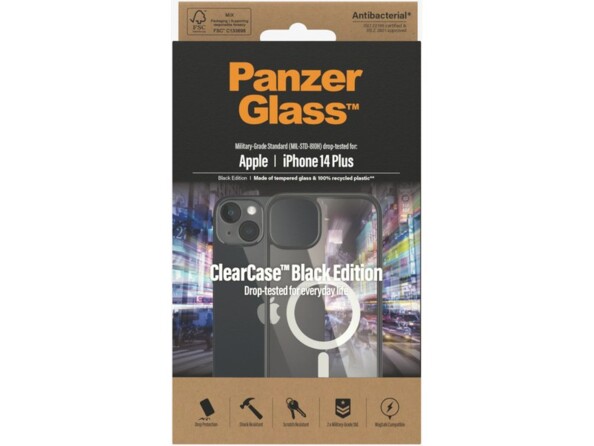 Coque de protection antibactérienne, antichute et antirayures PanzerGlass pour iPhone 14 Plus