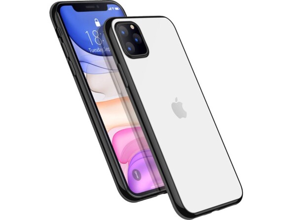Coque rigide pour iPhone 11 Pro Max coloris transparent/noir de la marque Novodio
