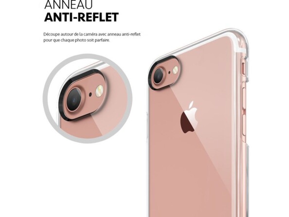 Zoom sur l'anneau anti-reflet au niveau de l'appareil photo pour des photos de qualité avec flash